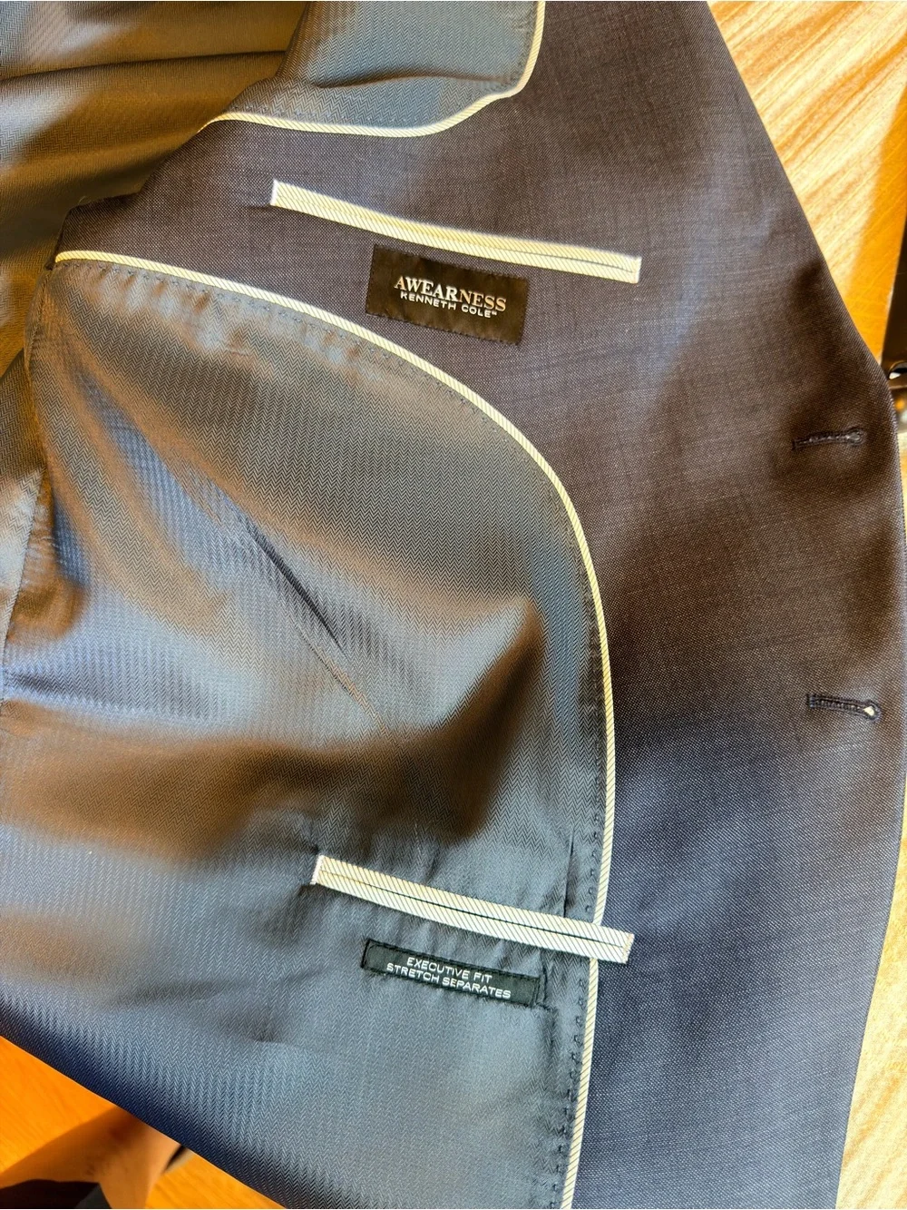 Kenneth Cole Navy Blue Blazer 52R Excellent condition.